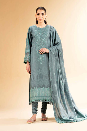 Nishat Linen 3 Piece - Jacquard Embroidered Suit - 42501405 Online Shopping